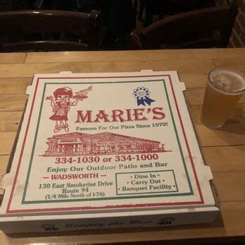 marie's pizza in wadsworth